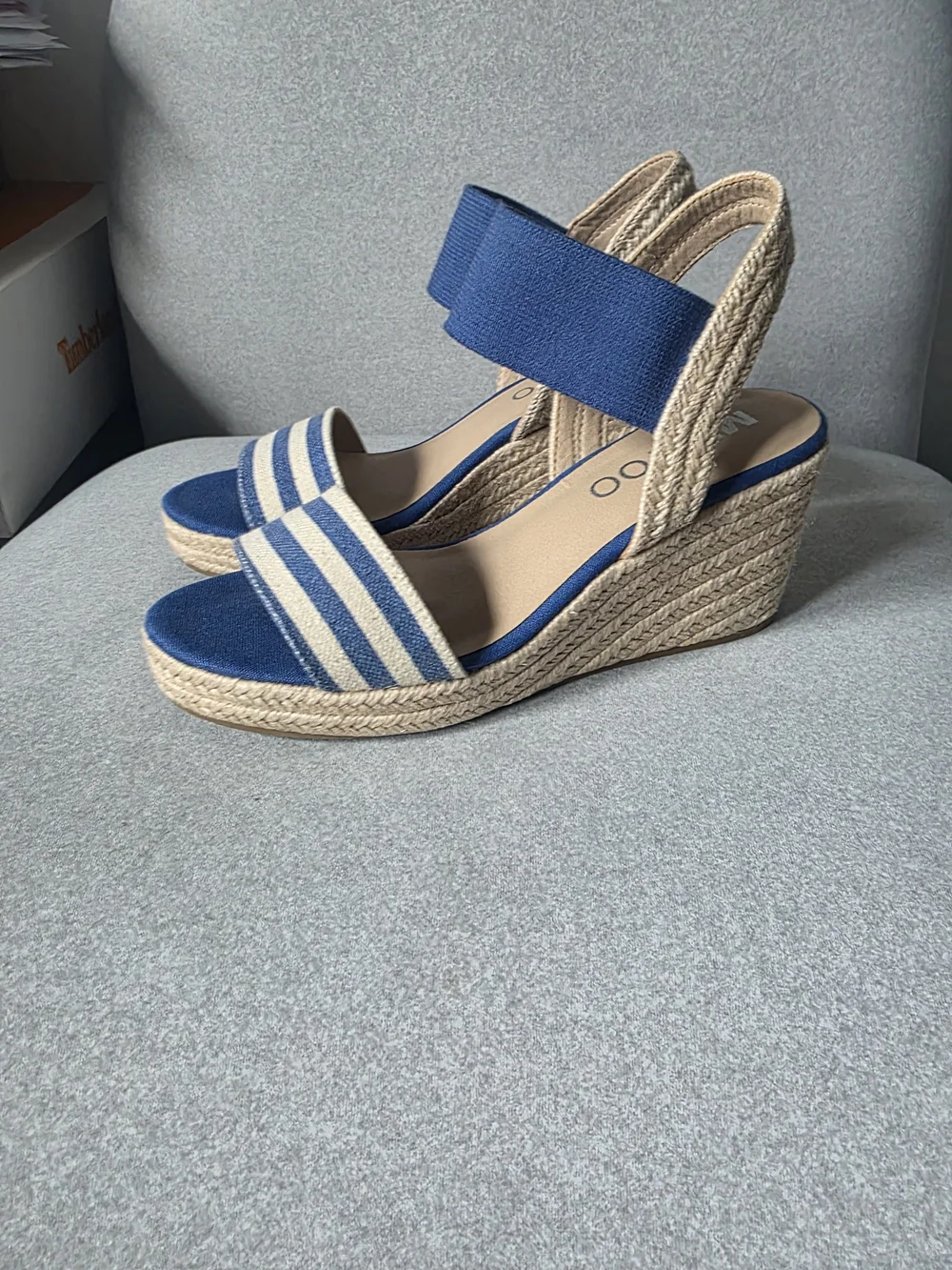 MIA Too Navy Blue Espadrille Wedge Sandals - Women's Summer Heels